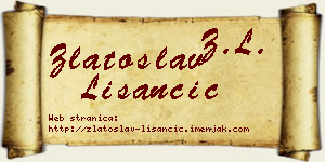Zlatoslav Lišančić vizit kartica